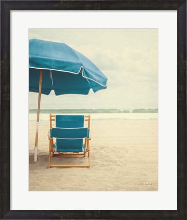 Framed Under the Umbrella II - Bright Turquoise Print