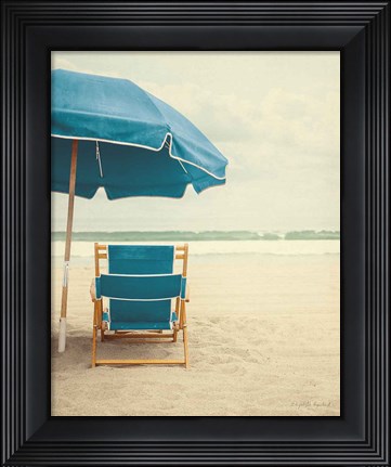 Framed Under the Umbrella II - Bright Turquoise Print