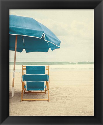 Framed Under the Umbrella II - Bright Turquoise Print