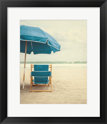 Framed Under the Umbrella II - Bright Turquoise Print