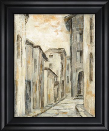 Framed European Village II v2 Crop Print