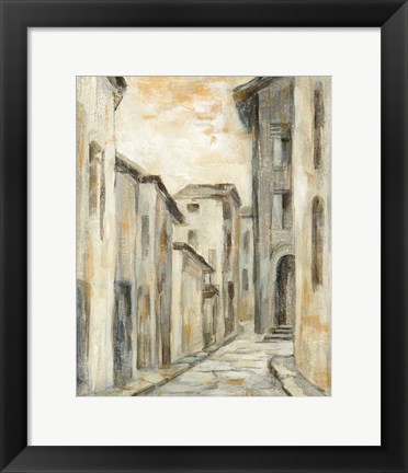 Framed European Village II v2 Crop Print