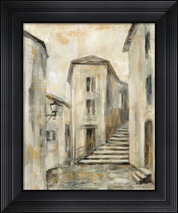 Framed European Village I v2 Crop Print