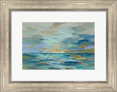 Framed Pastel Blue Sea Print