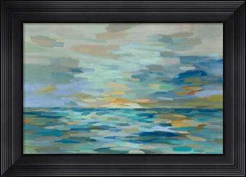 Framed Pastel Blue Sea Print