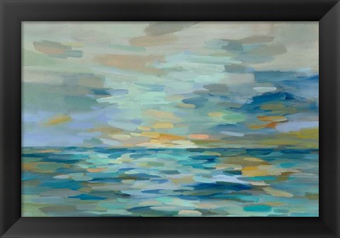 Framed Pastel Blue Sea Print