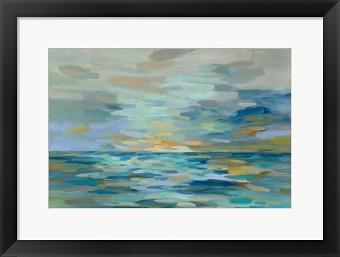 Framed Pastel Blue Sea Print