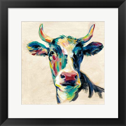 Framed Expressionistic Cow II Print
