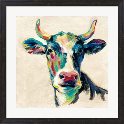 Framed Expressionistic Cow II Print