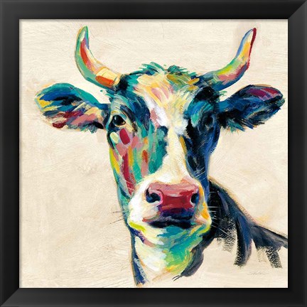 Framed Expressionistic Cow II Print