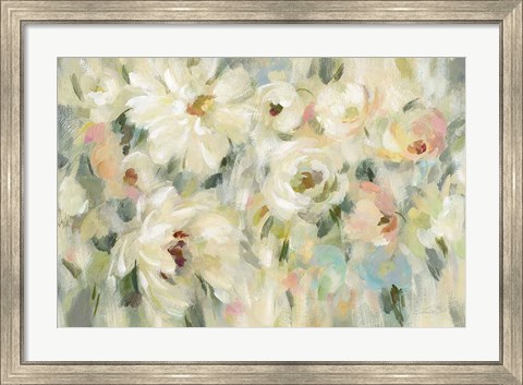 Framed Expressive Pale Floral Print
