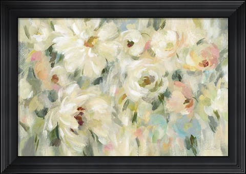 Framed Expressive Pale Floral Print