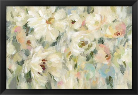 Framed Expressive Pale Floral Print