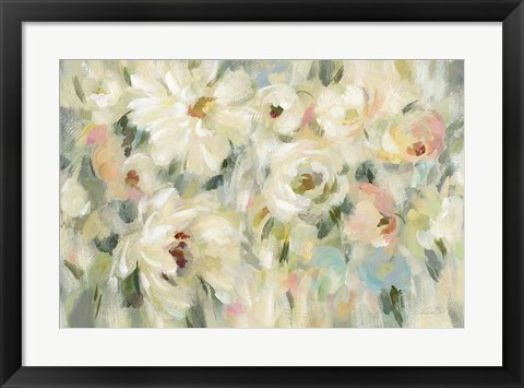 Framed Expressive Pale Floral Print