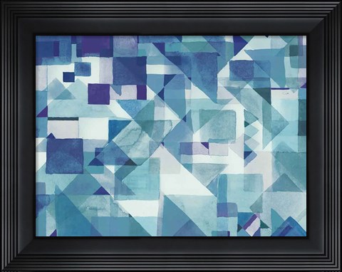 Framed Try Angles II Blue Print