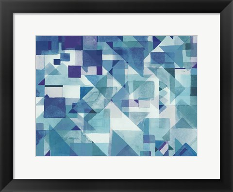 Framed Try Angles II Blue Print