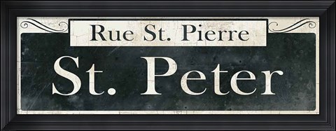 Framed French Quarter Sign III Print