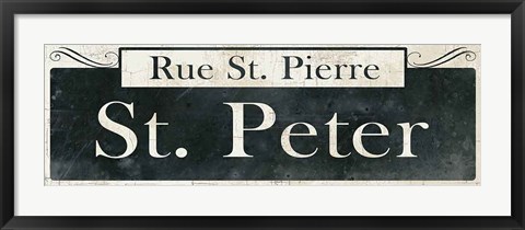 Framed French Quarter Sign III Print