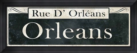 Framed French Quarter Sign II Print
