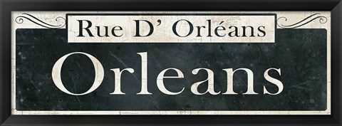 Framed French Quarter Sign II Print