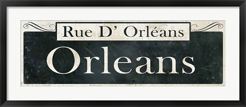 Framed French Quarter Sign II Print