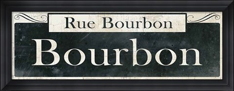 Framed French Quarter Sign I Print
