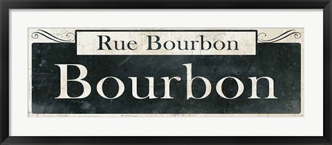 Framed French Quarter Sign I Print