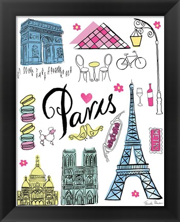 Framed Travel Paris White Print