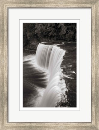 Framed Tahquamenon Falls Michigan II BW Print