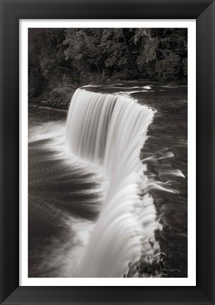 Framed Tahquamenon Falls Michigan II BW Print