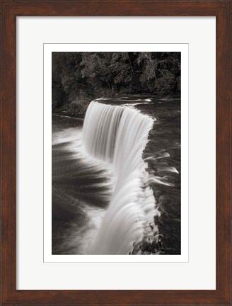 Framed Tahquamenon Falls Michigan II BW Print