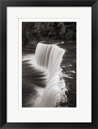 Framed Tahquamenon Falls Michigan II BW Print