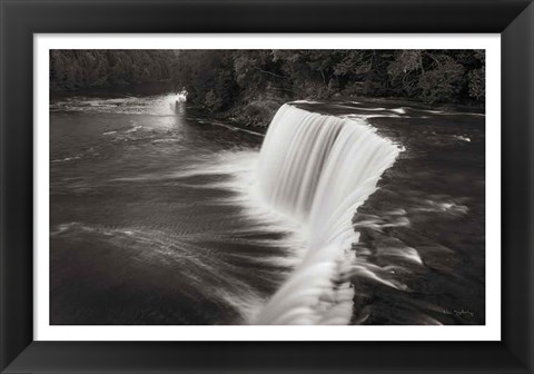 Framed Tahquamenon Falls Michigan I BW Print