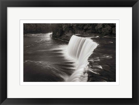 Framed Tahquamenon Falls Michigan I BW Print