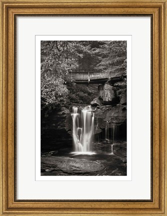 Framed Elakala Falls West II BW Print