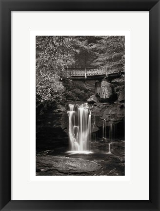 Framed Elakala Falls West II BW Print