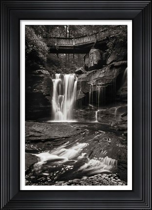 Framed Elakala Falls West I BW Print