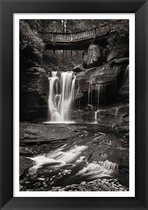 Framed Elakala Falls West I BW Print