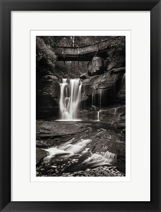 Framed Elakala Falls West I BW Print