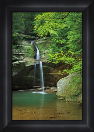 Framed Lower Falls Old Mans Cave Print
