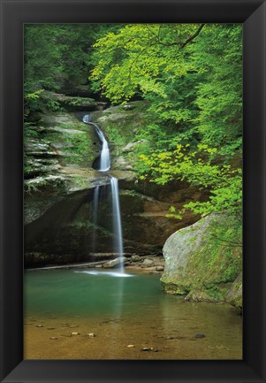 Framed Lower Falls Old Mans Cave Print