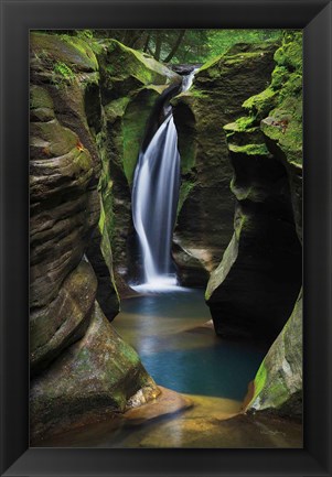 Framed Corkscrew Falls Ohio Print