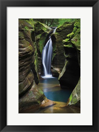 Framed Corkscrew Falls Ohio Print