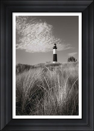 Framed Big Sable Point Lighthouse I BW Print