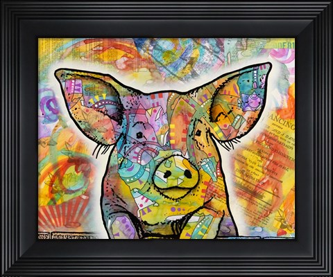 Framed Pig Print