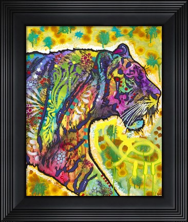 Framed Psychedelic Tiger Print