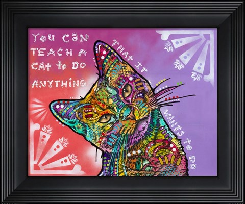 Framed You can teach a cat Print