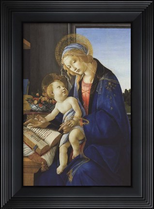 Framed Madonna of the Book, 1480 Print
