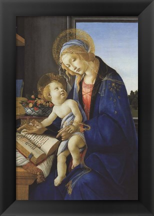 Framed Madonna of the Book, 1480 Print