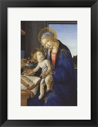 Framed Madonna of the Book, 1480 Print